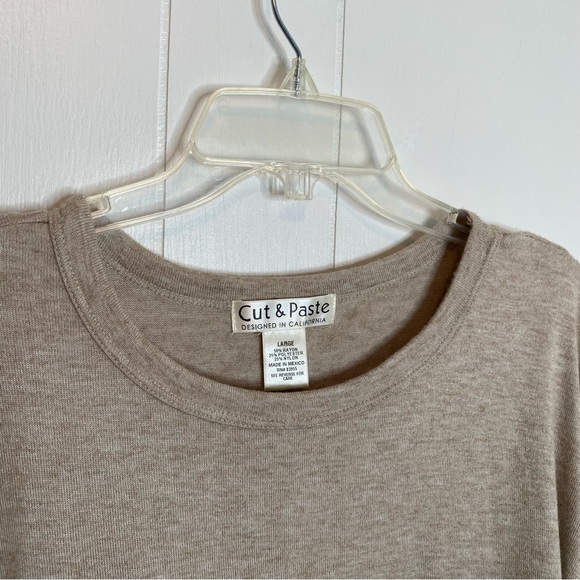 cut & paste Crew Neck Pullover Tan Sweater, Women’s Size Large - Picture 5 of 7